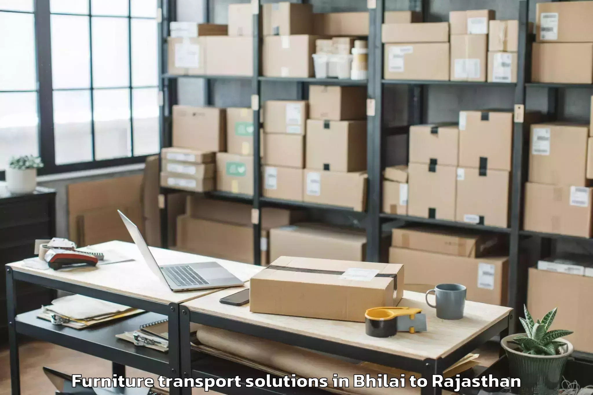 Book Bhilai to Bagar Furniture Transport Solutions Online